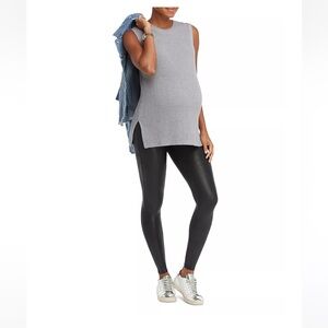 SPANX Mama Faux Leather Leggings Size M